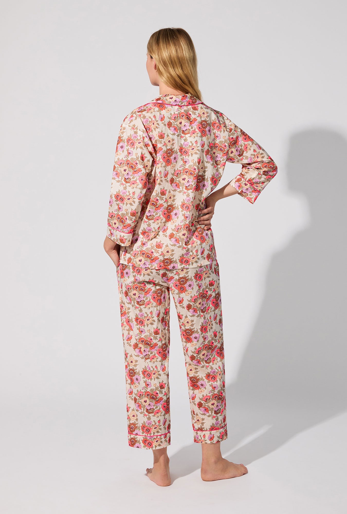 Madeleine 3/4 Sleeve Classic Woven Tana Lawn® Cropped PJ set Made With Liberty Fabric