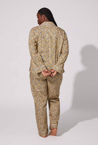 Theodore Manor Long Sleeve Classic Woven Tana Lawn® PJ Set Made With Liberty Fabric