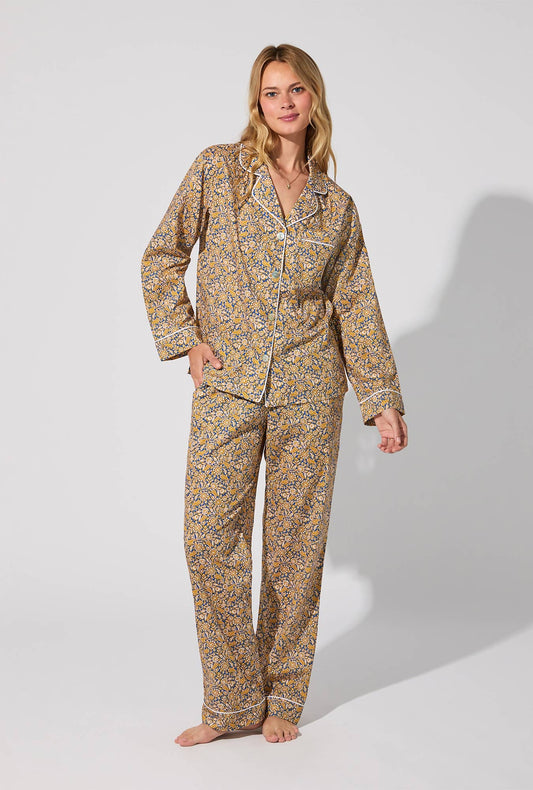 Theodore Manor Long Sleeve Classic Woven Tana Lawn® PJ Set Made With Liberty Fabric