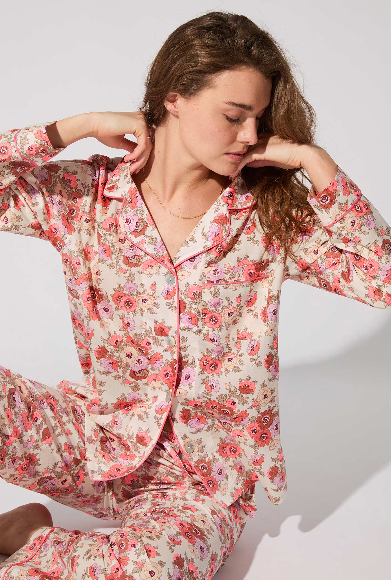 Madeleine Long Sleeve Classic Woven Tana Lawn® PJ Set Made With Liberty Fabric
