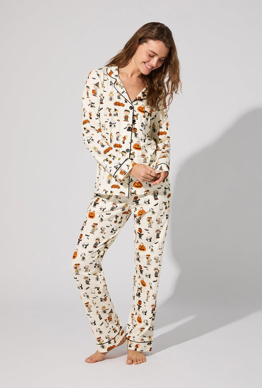 Peanuts® Snoopy's Halloween Long Sleeve Classic Stretch Jersey PJ Set