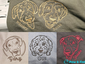 Embroidered Sweatshirt Custom Pet Parent Valentine's Dog Lover Gift Cat Lover Sweatshirt Personalized Dog Mom Gift Pet Face Sweatshirt Gift