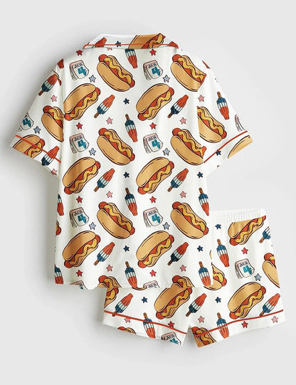 Women’s You Look Like The Fourth Of July Short Sleeve Satin Pajama Set