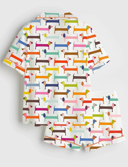 Women's Watercolor Dachshund Pajama Set