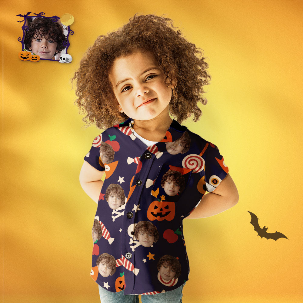 Custom Face Family Matching Hawaiian Outfit Funny Halloween Party Matching Hawaii Shirts