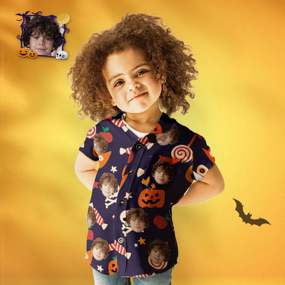 Custom Face Family Matching Hawaiian Outfit Funny Halloween Party Matching Hawaii Shirts