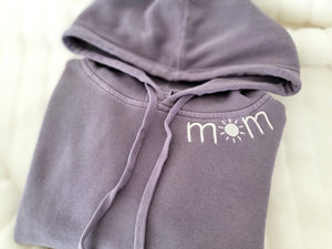 Custom Hooded Sweatshirt-Embroidered Sweatshirt-Embroidered Hoodie-Garment Dyed Sweatshirt-Mama Sweatshirt