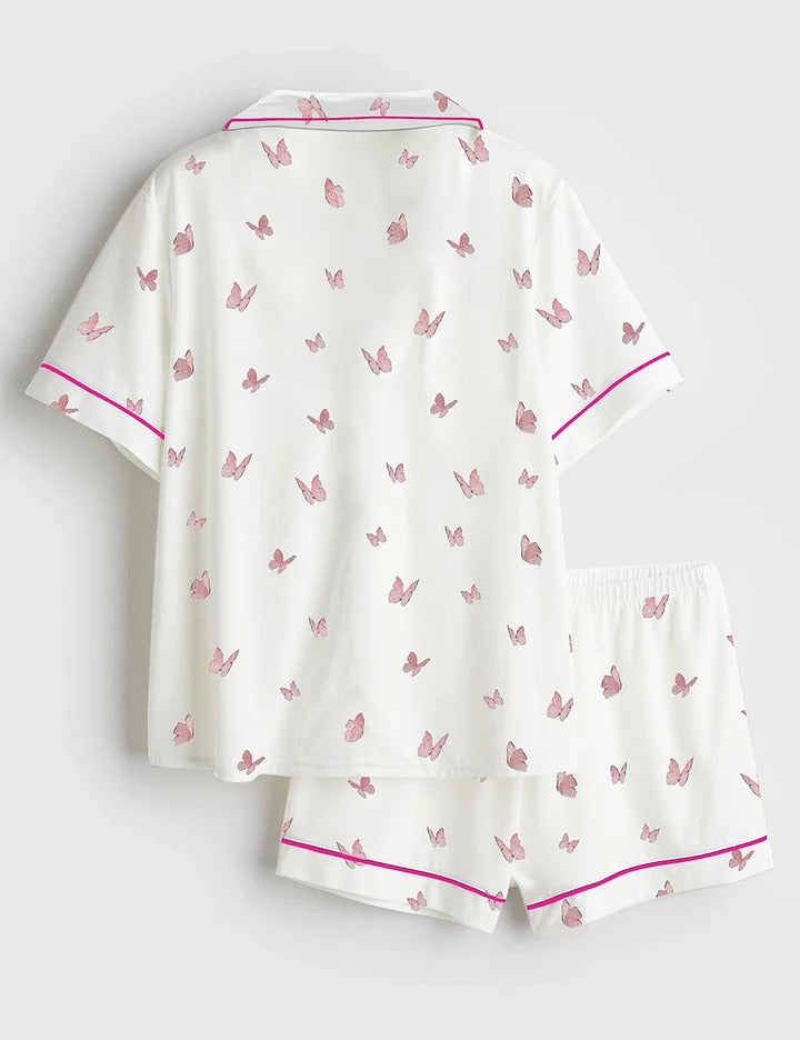 Women's Jesus Christian Short Sleeve Satin Pajama Set