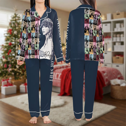 Pop Star Pajama Set – Retro Music Print Pajamas | Cozy Pajama Gift Set, Cute Pajamas for My Love, Family Pajamas for Women, Men, Kids & Youth HPRPJMADL-29