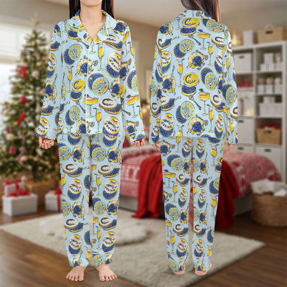 Champagne Party Pajama Set – Elegant Celebration Pajamas | Cozy Pajama Gift Set, Cute Pajamas for My Love, Family Pajamas for Women, Men, Kids & Youth HPRPJMADL-30