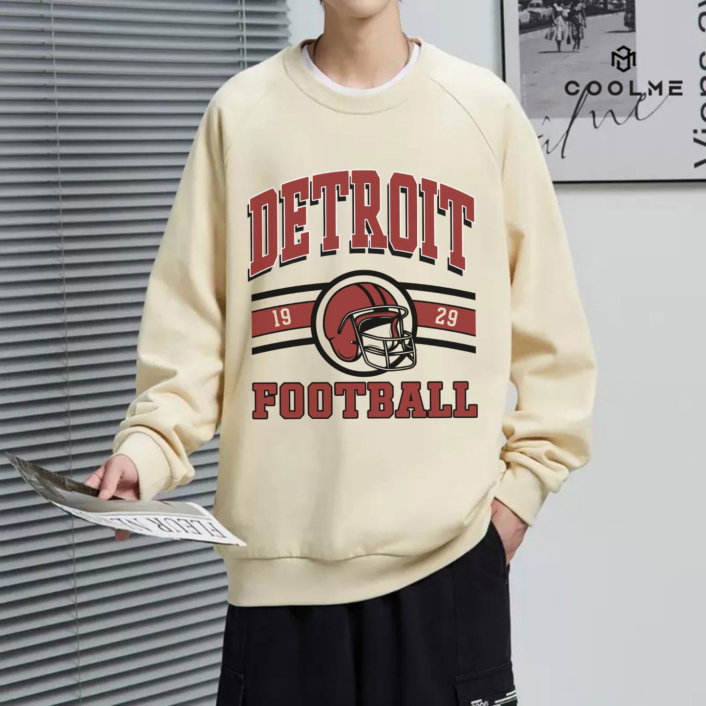 Detroit Football Sweatshirt,Detroit Football Shirt Retro Style 90s Vintage Unisex Crewneck, Graphic Tee Gift For Football Fan Sport (Copy)