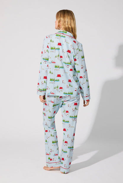 Peanuts® Camp Snoopy Long Sleeve Classic Stretch Jersey PJ Set