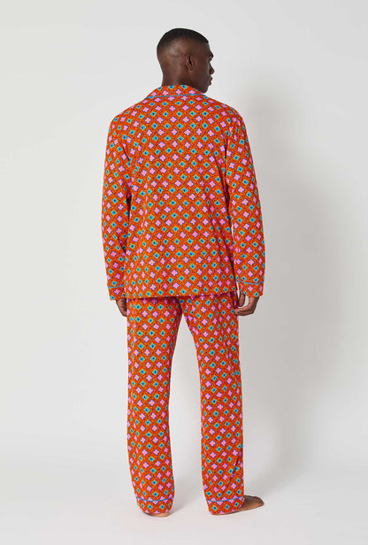 BedHead x Mr. Turk Daisy Foulard Men's Long Sleeve Classic Stretch Jersey Pj Set