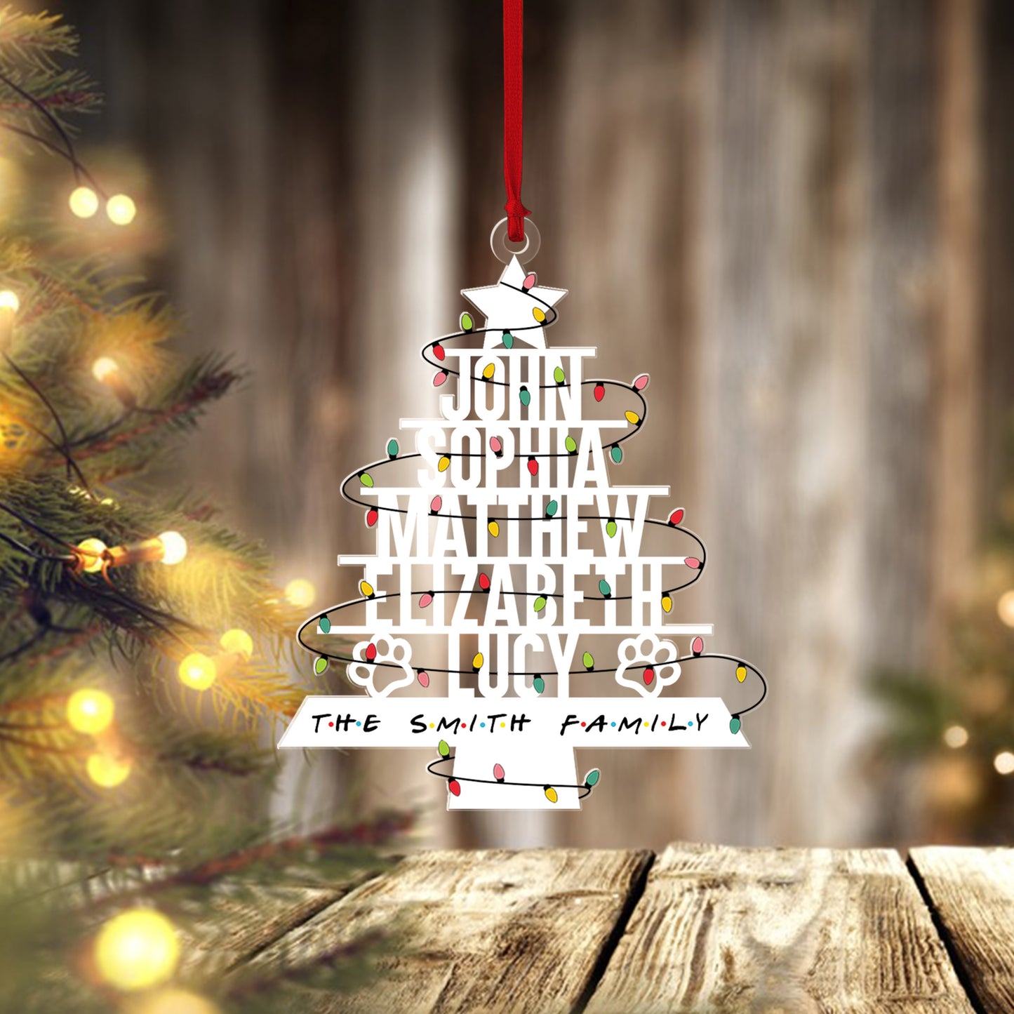 Personalized Family Ornament Christmas, Christmas Tree Ornament , Personalied Family Christmas Tree, Christmas For Gif