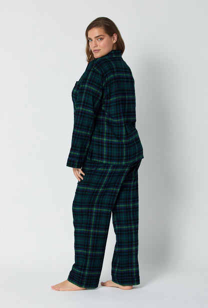 Walden Plaid Long Sleeve Classic Woven Portuguese Flannel PJ Set