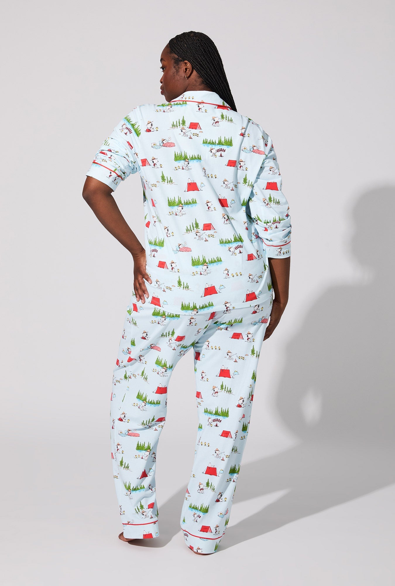 Peanuts® Camp Snoopy Long Sleeve Classic Stretch Jersey PJ Set