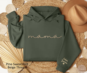 Embroidered Personalized Mama Sweatshirt, Mother's Day Gift, New Mom Gift, Minimalist Cool Mom Sweater, Women 124