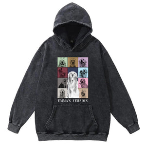 Custom Name Dog 2D Acid Washed Tshirt, Dog Era's Tour Art, Custom Dog Acid Washed Tshirt, Printable Pet Portrait Long Sleeve, Dog Ears Tour Hoodie