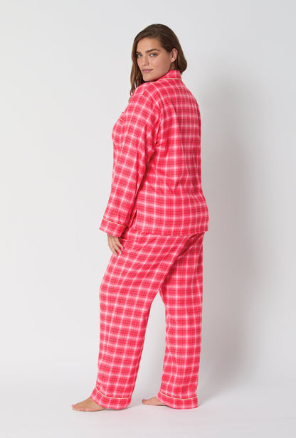 Wonderland Plaid Long Sleeve Classic Woven Portuguese Flannel PJ Set