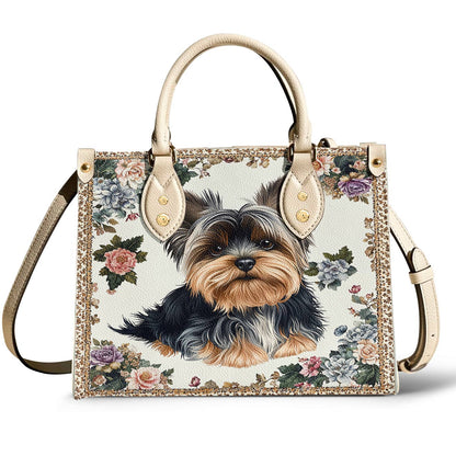Leather Bag Royal Yorkie Bloom