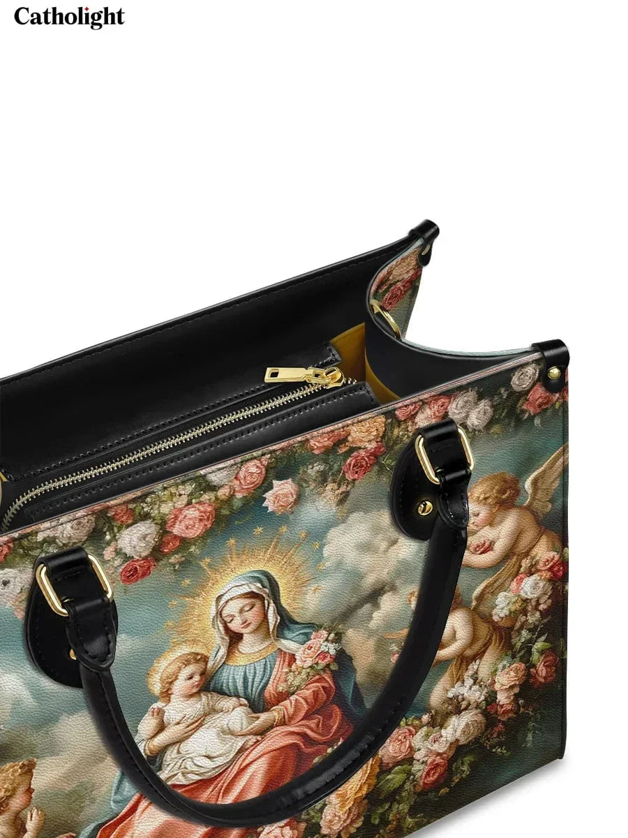Catholight Halo Of Roses Leather Bag