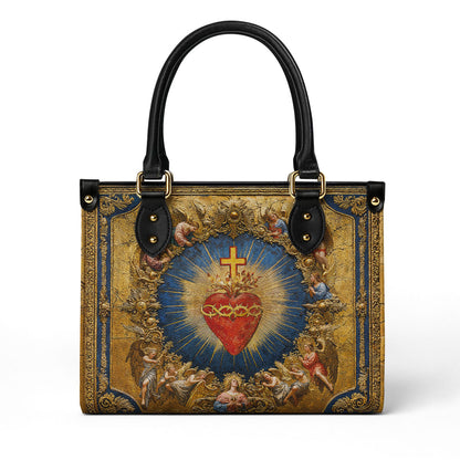 Catholight Sacred Heart of Divine Love Leather Bag