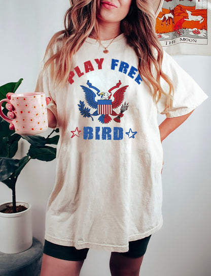 4th of july Free Bird Shirt, Boho TShirt, Free Bird Tee, Eagle Shirt, Thunderbird Shirt, Retro Music Shirt, Vintage Inspired Shirt