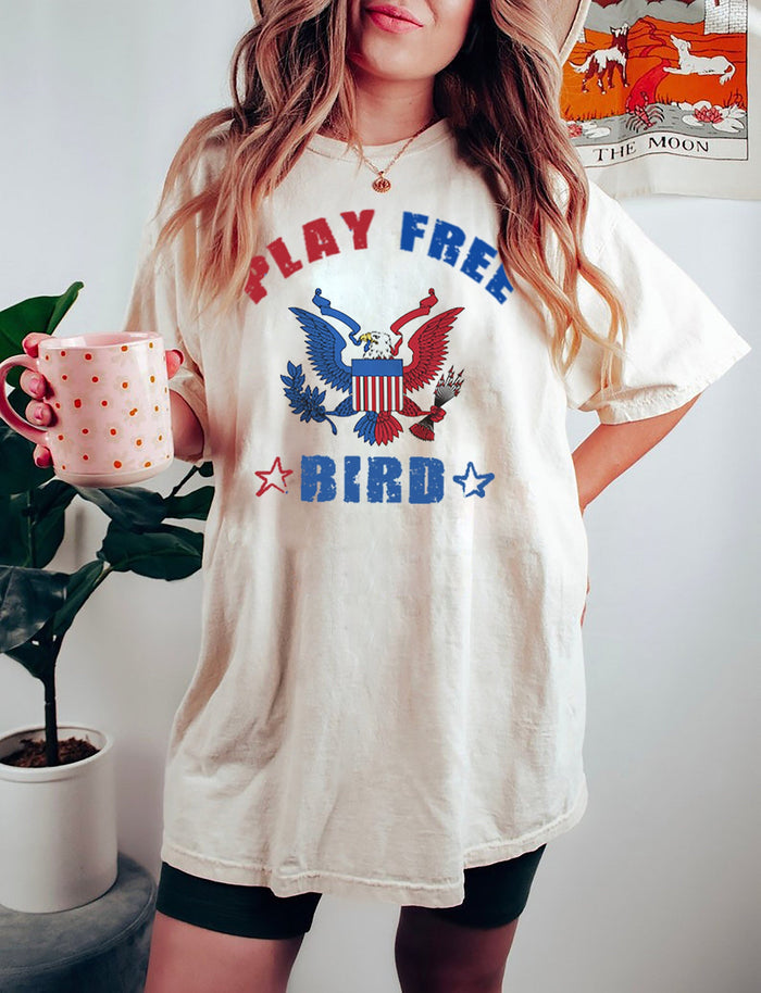 4th of july Free Bird Shirt, Boho TShirt, Free Bird Tee, Eagle Shirt, Thunderbird Shirt, Retro Music Shirt, Vintage Inspired Shirt