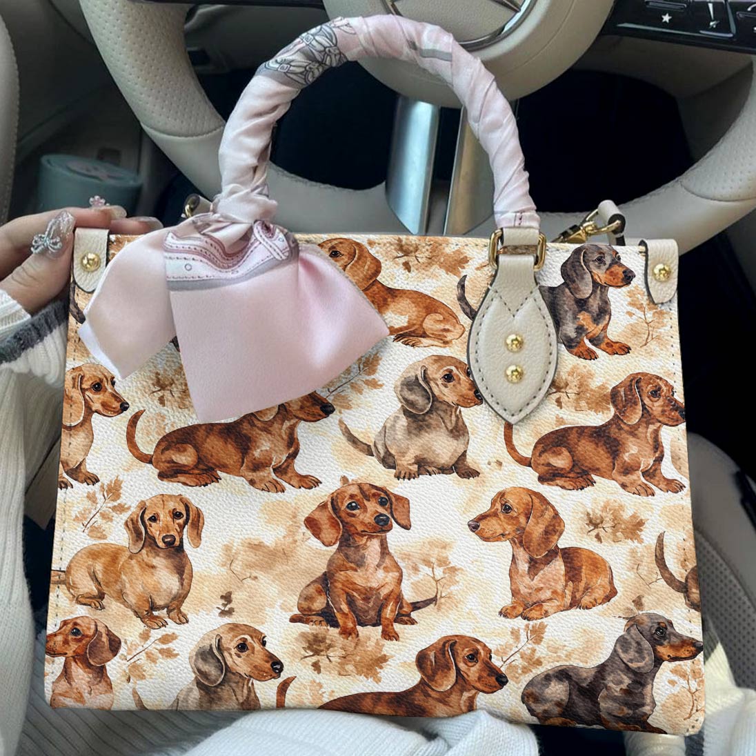 Dachshund Leather Bag Dachshund Dreams