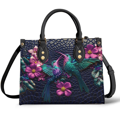 Hummingbird Leather Bag Violet Song