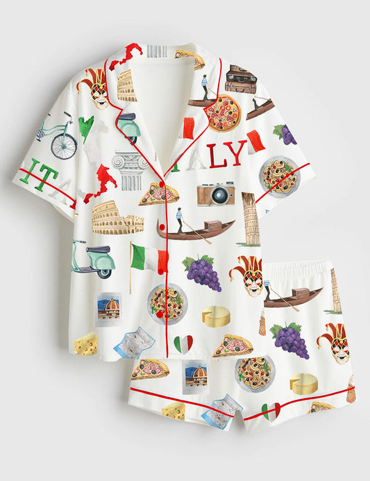 Women's Italy Roma Travel Pajama Set