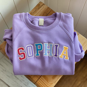 Custom Embroidered Kids Sweatshirt, Personalized Embroidered Sweatshirt for Kids, Sweatshirts for Boys, Sweatshirts for Girls, Gift for Kids