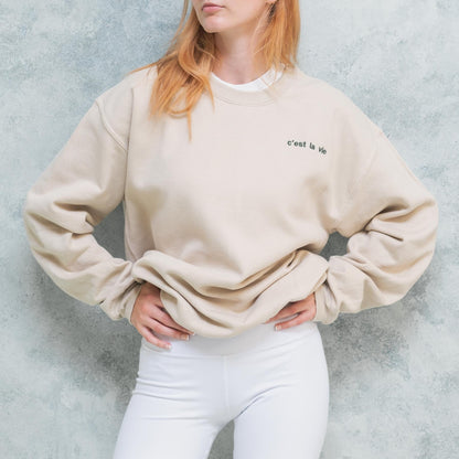 Custom Embroidered Sweatshirt - Unisex Personalised Soft Pullover for Him and Her - Premium Text Embroidery on Left Chest