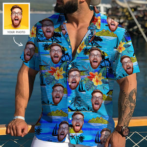 Custom Face All Over Print Tropical Style Hawaiian Shirt