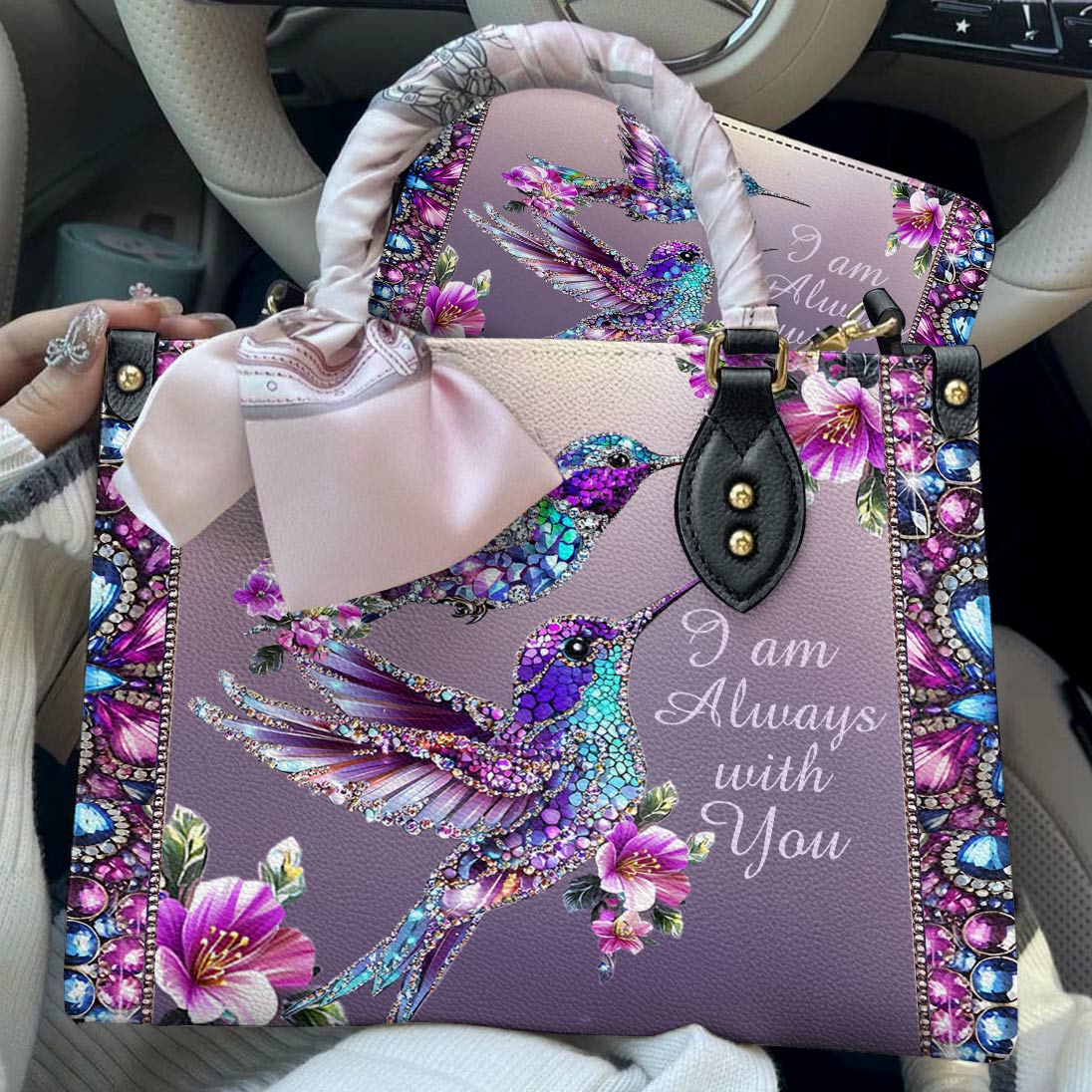 Hummingbird Leather Bag I Am Always With You