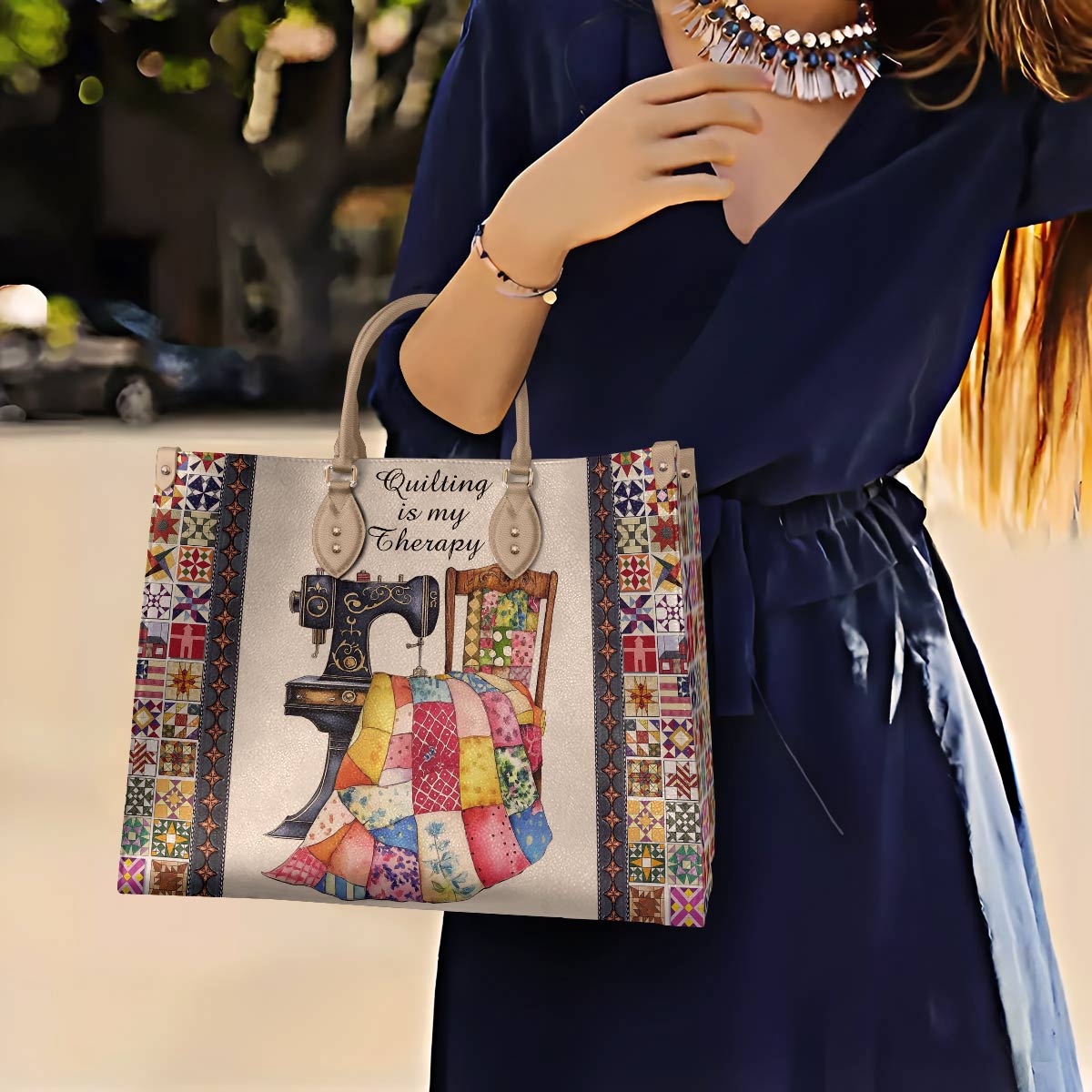 Leather Bag Quilting Is My Therapy