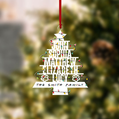 Personalized Family Ornament Christmas, Christmas Tree Ornament , Personalied Family Christmas Tree, Christmas For Gif