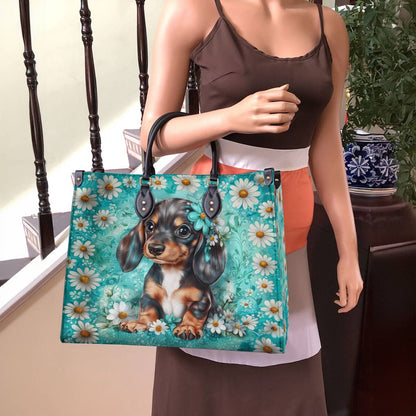 Dachshund Leather Bag Daisy Doxie Delight