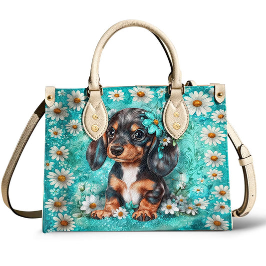 Dachshund Leather Bag Daisy Doxie Delight