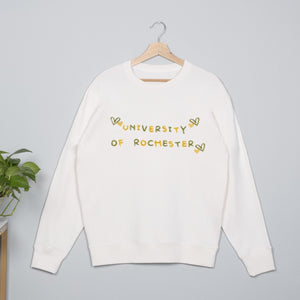 College Sweatshirt Personalized College Crewneck Bubble Letter Embroidered Sweatshirt University Sweatshirt for Student Back to School Gifts