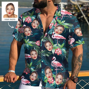 Custom Face All Over Print Tropical Style Hawaiian Shirt