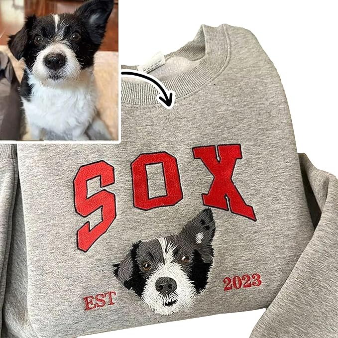 Embroidered Dog Mom Sweatshirt, Custom Dog Mom Gift, Mama Shirt, Custom Embroidered Hoodie