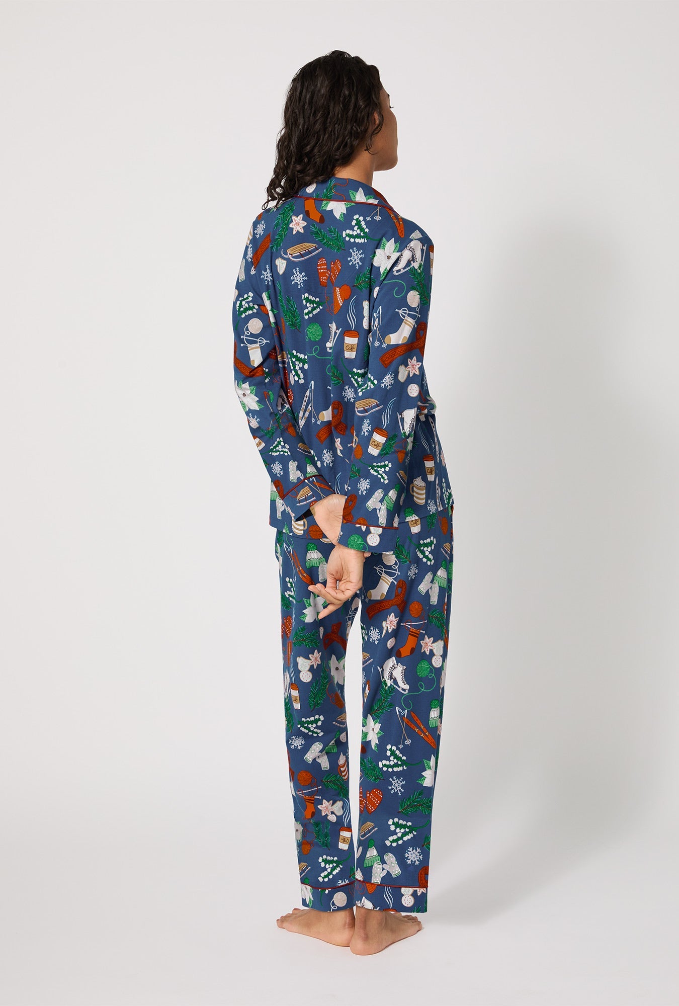 Winter Charm Long Sleeve Classic Stretch Jersey Pj Set