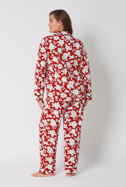 Floral Charm Long Sleeve Classic Stretch Jersey Pj Set