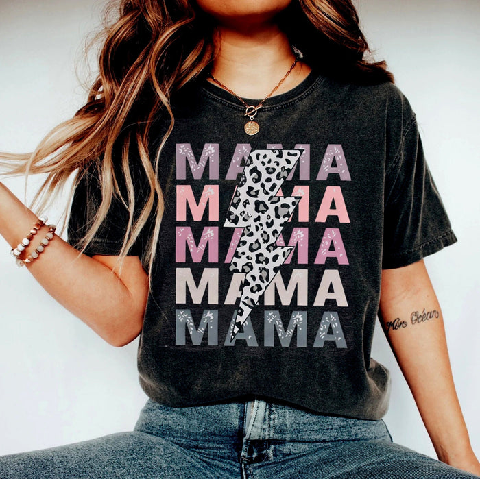 ACDC Mama Shirt I Rock and Roll Mom T-Shirt I Funny Mommy T-Shirt I Cute Women's Motherhood Tees I Cool Mom Graphic Tees I Boy Mama shirt