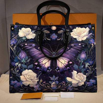 Butterfly Leather Bag Celestial Rose Garden