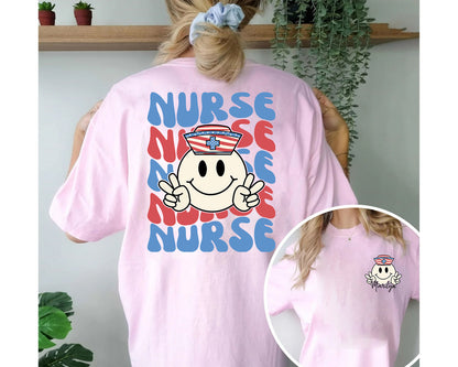 American Medical Montage Shirt, Patriotic Nurse Shirt, Registered Nurse Shirt, 4. juli Sygeplejerske gave, Nurse skjorte, Nurse 4. juli skjorte