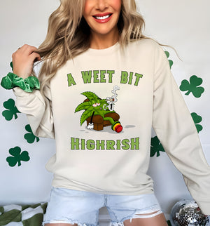 A Wee Bit Highrish Shirt, A Wee Bit Highrish Tee, Funny St Patrick Day Sweatshirt,Funny Drinking Shirt,Irish Shirt,Saint Patrick'sDay Hoodie