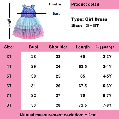 Baby Girls Dresses Summer Sleeveless Tulle Dress for Girls Kids Princess Party Costumes Cartoon Dresses for Children