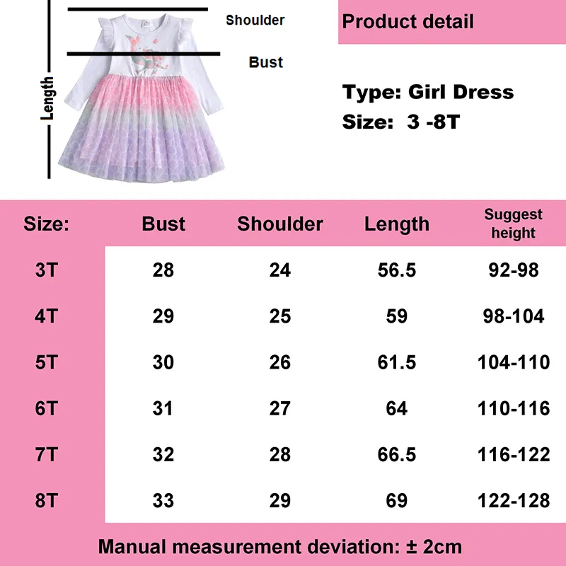 Baby Girls Dresses Flying Sleeve Winter Princess Dress For Girls Colorful Children Birthday Party Costumes Cartoon Dresses